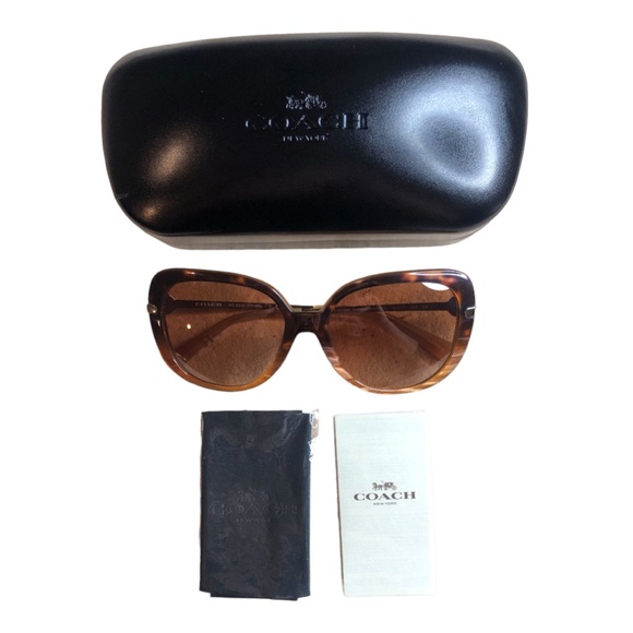 Coach Accessories - Coach Brown Turtle Shell Multi Pattern Sunglass Summer Resort Vacation Holiday